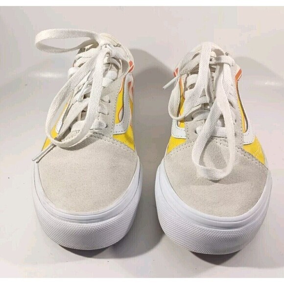 Vans Old Skool Flame Shoes Men's Size 4.5 True White Low Top - Picture 2 of 12